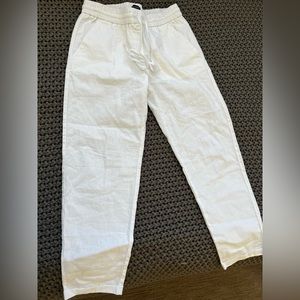 White linen JCrew pants
